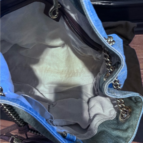 Authentic Gucci Soho Chain GG Denim Shoulder Bag - Picture 5 of 11